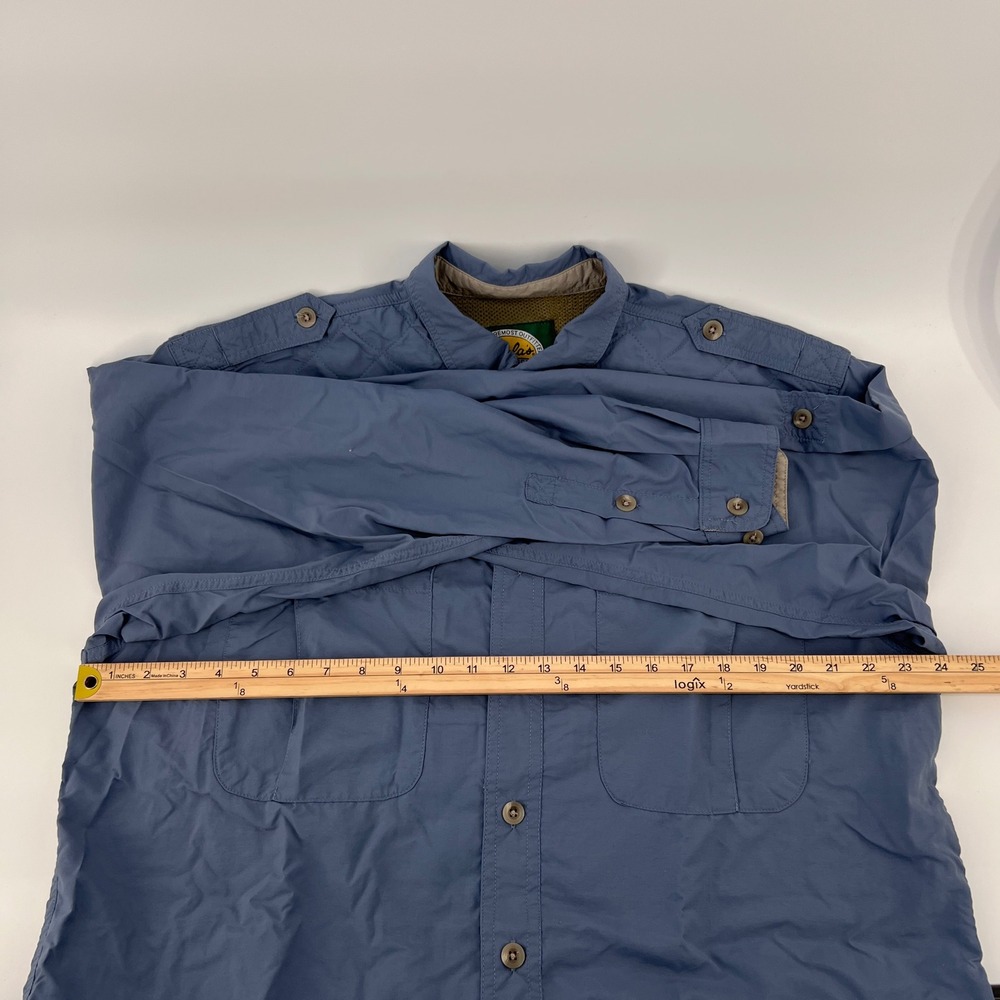 Cabelas Men Vented Hunting Shooting Shirt LT Tall Padded Quilted Shoulders Large - Picture 7 of 9
